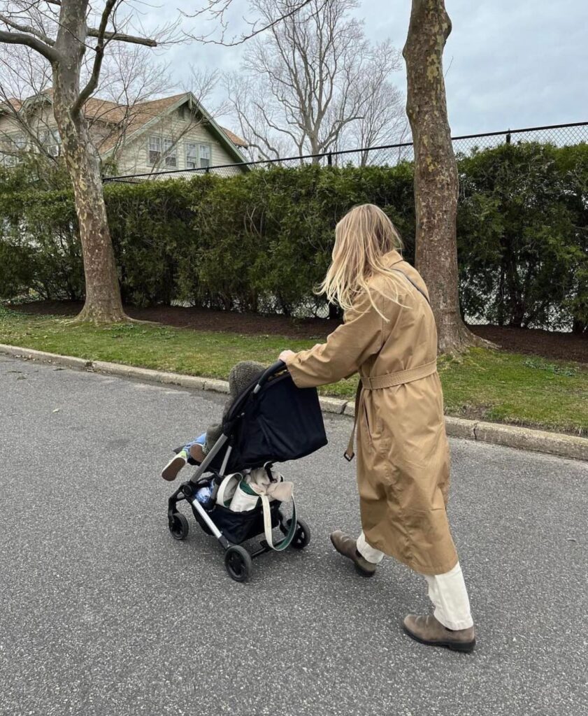 Mom Walking Baby in Pram